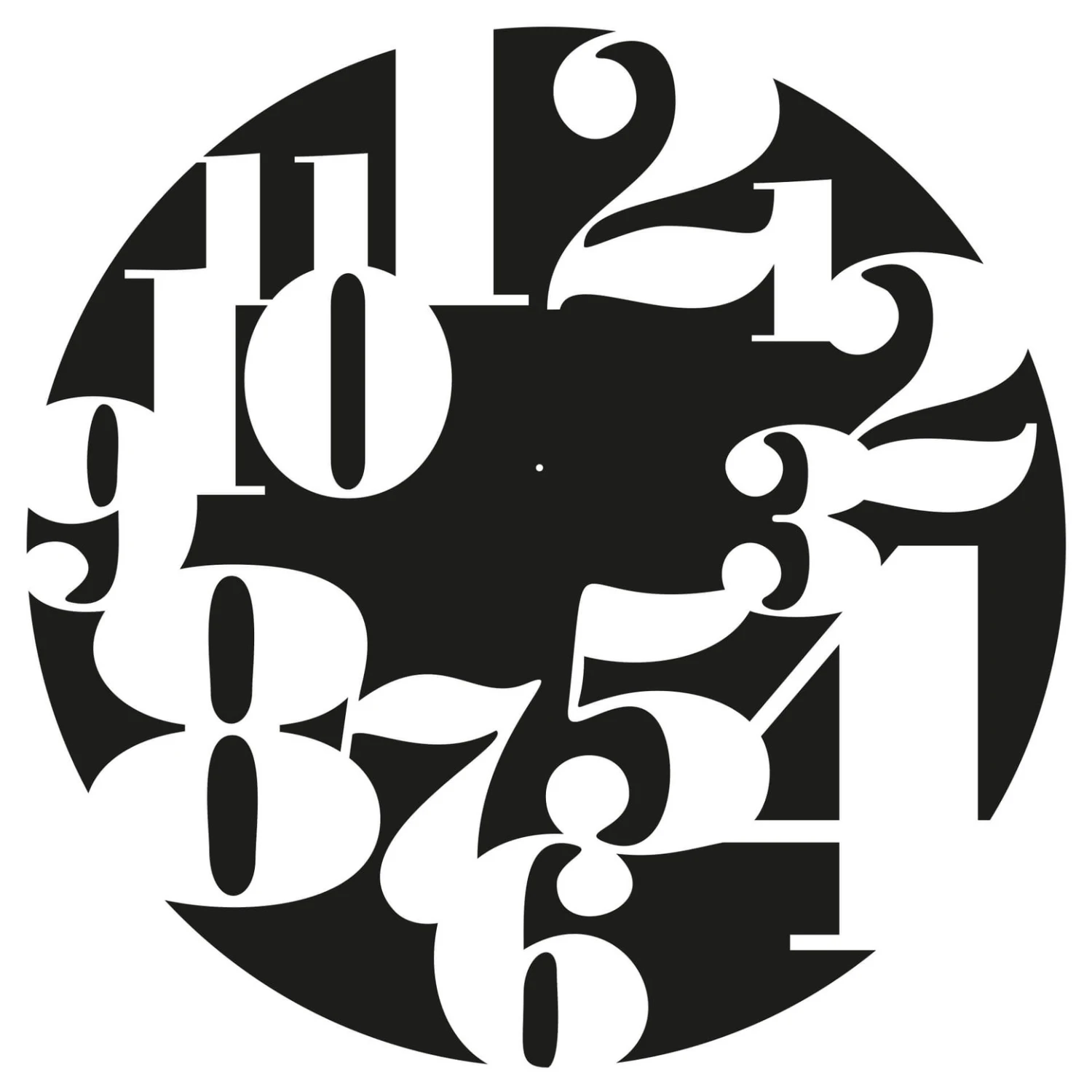 Typography Negative Wall Sticker + Clock - Image 2