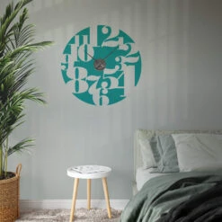 Typography Negative Wall Sticker + Clock