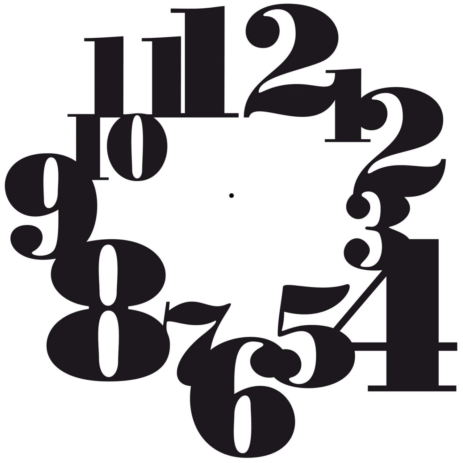 Typography Positive Wall Sticker + Clock - Image 2