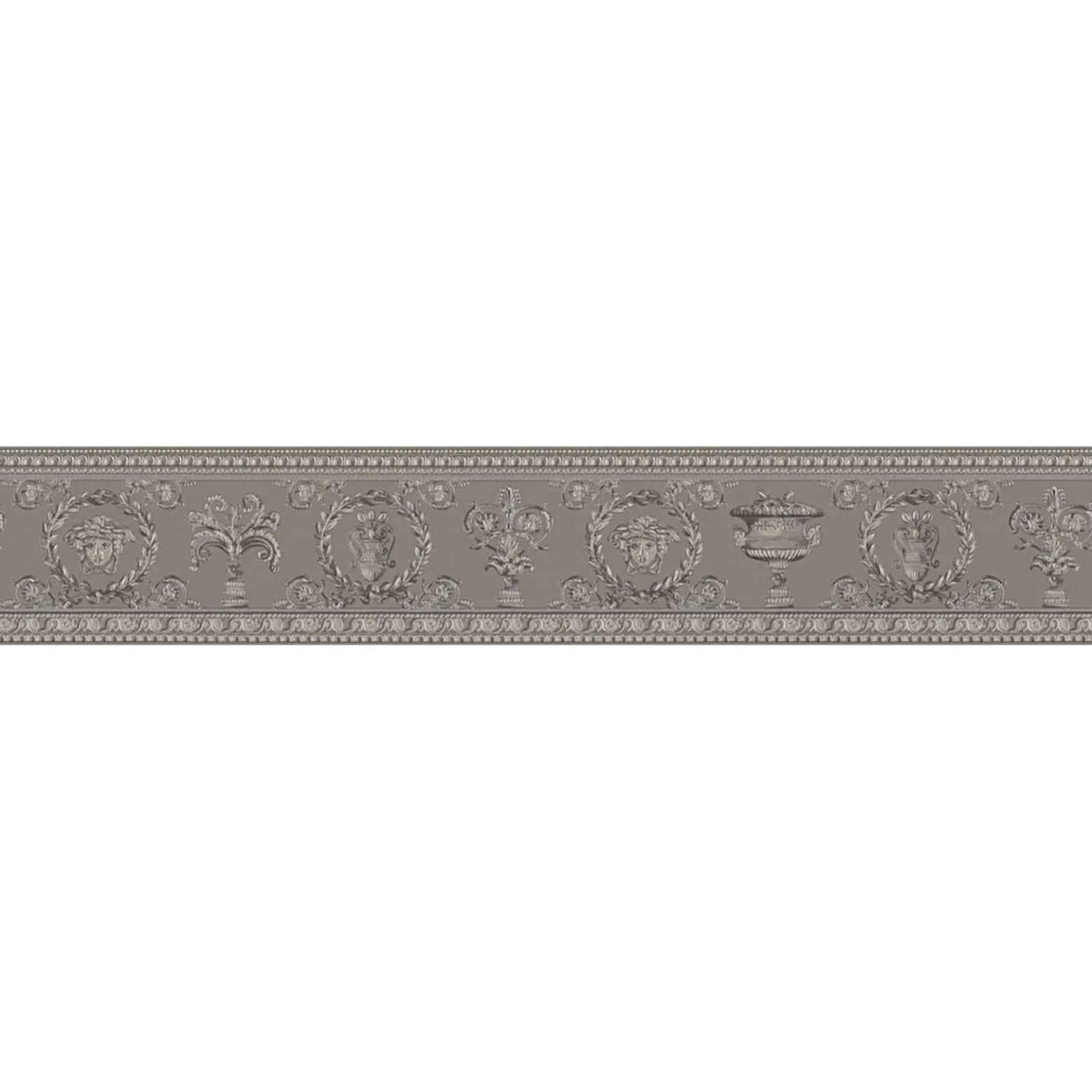 Versace Wallpaper Border Vanitas Beige, Grey, Metallic
