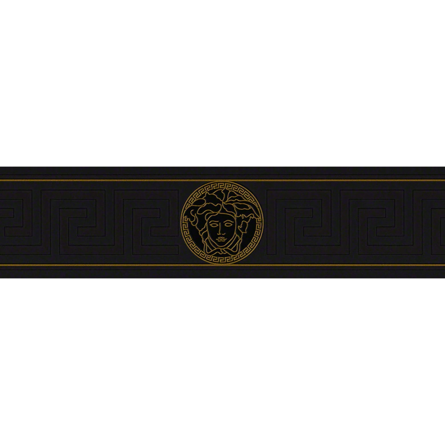 Versace Wallpaper Border Greek Metallic, Black - Image 2