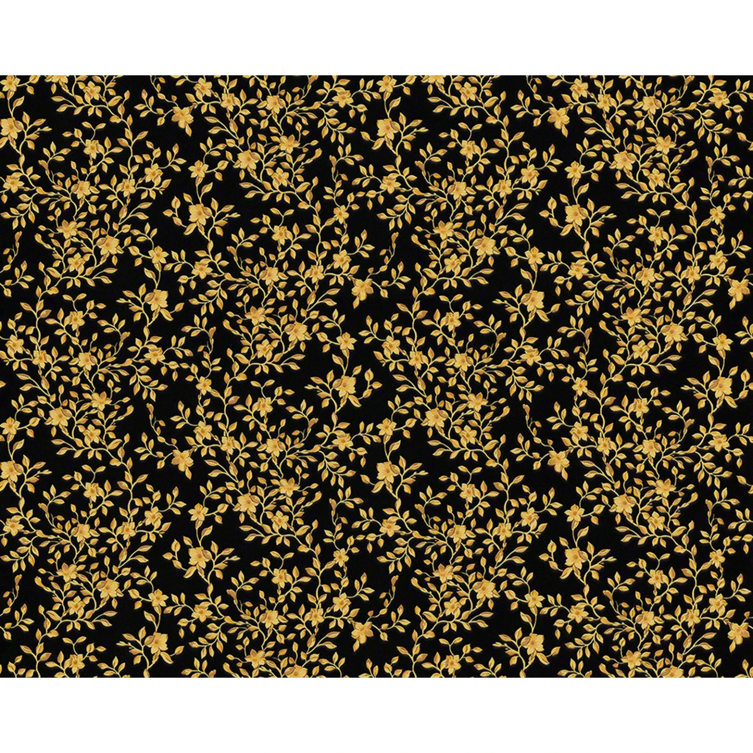 Versace Wallpaper Non-woven Wallpaper Barocco Flowers Metallic, Black