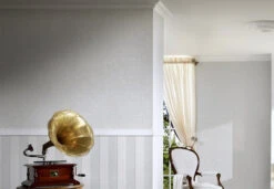 Architects Paper Pattern Wallpaper Textile Wallpaper Tessuto 2 Grey, White