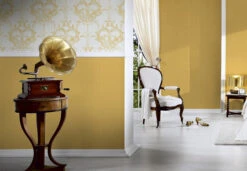 Architects Paper Pattern Wallpaper Textile Wallpaper Tessuto 2 Yellow, White
