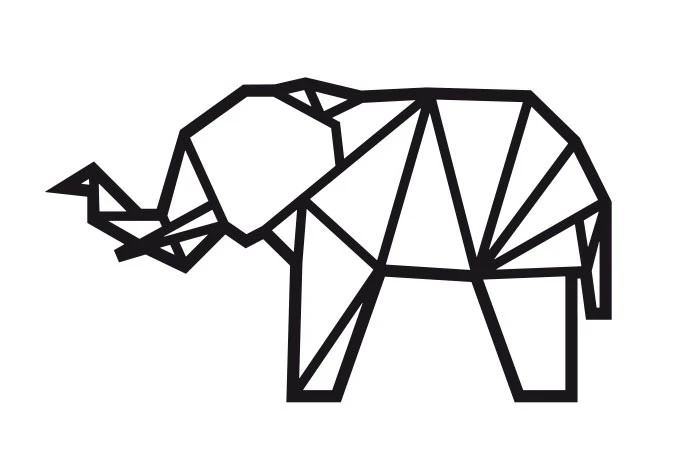 Wall Sticker Origami Elephant - Image 2