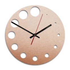 Wall Clock Aluminium Copper Effect